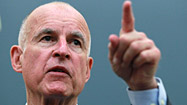 Brown says he can bring Californians together, deplores rival's 'negativity'