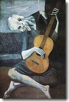 Le Vieux Guitariste, Art Print by Pablo Picasso