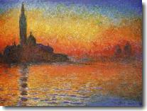 Sunset In Venice, Art Print by Claude Monet