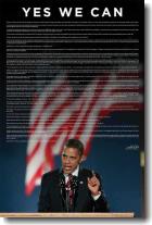 Barack Obama - Acceptance Speech Grant Park, Chicago, Poster