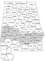 Traditional Counties of the Alabama Black Belt