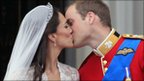 Kate Middleton and Prince William kiss