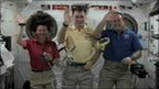 Cady Coleman, Paolo Nespoli and Ron Garan on the ISS