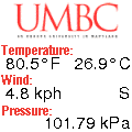 Live Weather Conditions at UMBC