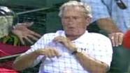 President Bush nearly hit by foul ball 