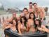 The GS guys and gals hit the hot tub
