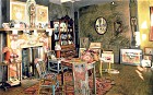 The interior of the artists' studio in Charleston, East Sussex