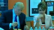 Trump explains why he used fork, knife to eat pizza