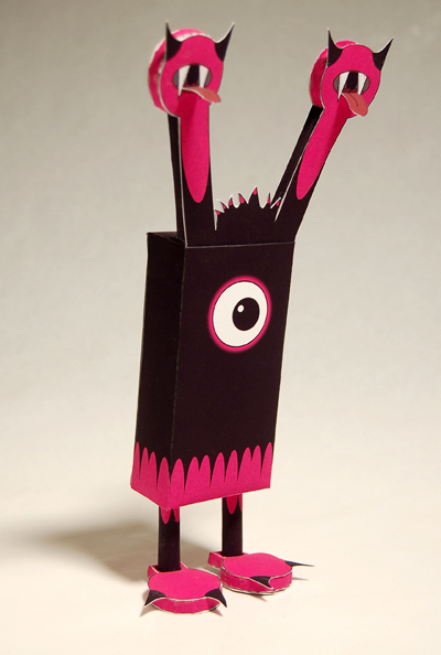 Fiendly the leechoso, the first paper toy monster designed by baykiddead