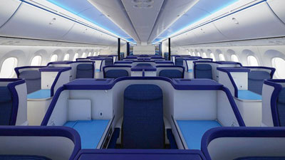 All Nippon Airways unveils luxury touches for interior of the first Boeing Dreamliners