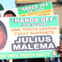 Supporters of ANCYL President Julius Malema gather outside the High Court in Johannesburg on 12 April 2011. <i