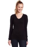 Southpole Junior's Basic Solid Color Long Sleeve V-Neck Tee