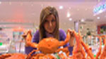 Maryanne holding a crab