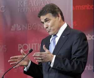 Perry's climate views shared by 'tea party' faithful, survey says