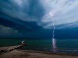 Photo: Lightning near Huntington Beach