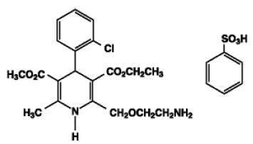 Amlodipine besylate Structural Formula Illustration