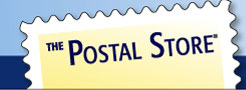 The Postal Store logo depicting a postage stamp with the words: The Postal Store.  It is a link to the Postal Store Home Page.