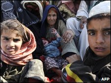 An internally displaced Pakistani family