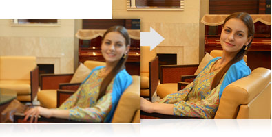 Example of photos taken with and without the Vibration Reduction image stabilization functions
