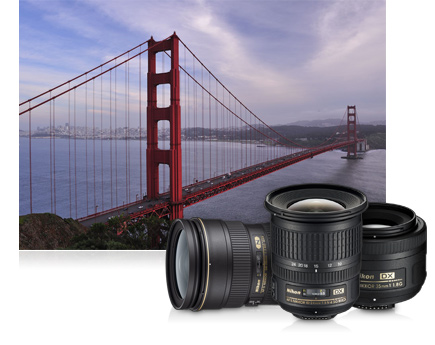 Wide-angle lenses and zoom lenses for travel and landscape photography