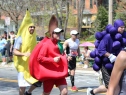 You never know what you'll see on Heartbreak Hill on Marathon Monday. (Photo by Justin Opiechowski)