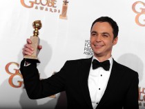 Actor Jim Parsons poses with his award for Best Actor in a Television Series (Musical or Comedy) for 'The Big Bang Theory' in the press room at the 68th Annual Golden Globe Awards held at The Beverly Hilton hotel on January 16, 2011 in Beverly Hills, California. (credit: Kevin Winter/Getty Images)