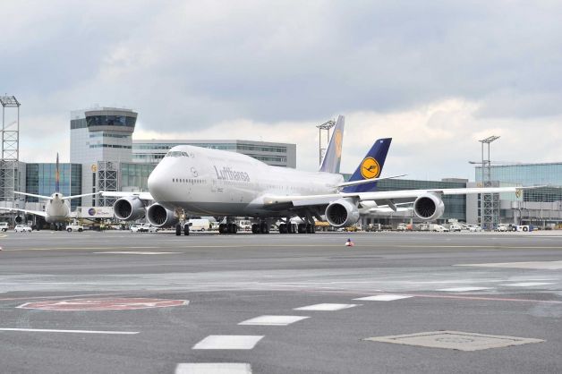 The first Boeing 747-8 Intercontinental for launch airline Lufthansa taxis before taking off on its first commercial flight, from Frankfurt, Germany to  Washington, D.C. on Friday, June 1, 2012. Photo: JUERGEN MAI / JUERGENMAI.COM