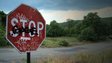 Stop sign in Centralia
