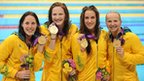 The Australian Women's 4 x 100m team