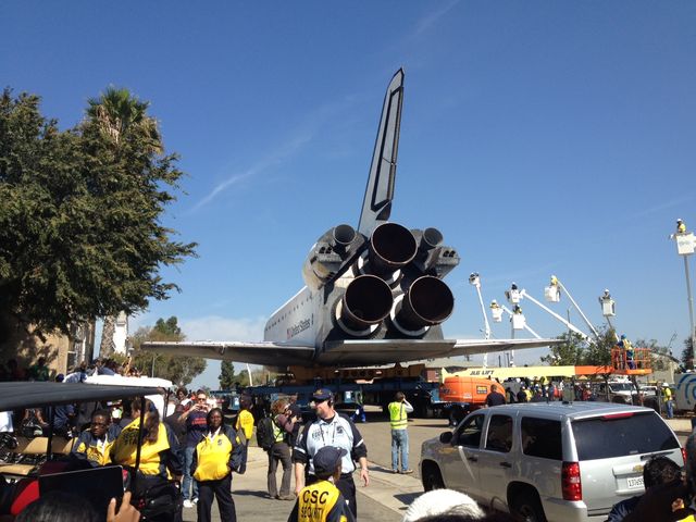 PHOTOS: Endeavour rolls through the streets of L.A.
