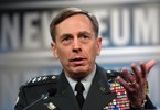 Petraeus speaks to the media in Washington during his time as commander in Iraq.