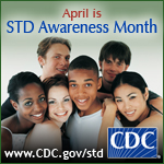 Nearly half of all new STD cases occur in people aged 15 to 24. Photo of diverse young men and women. April is STD Awareness Month.
