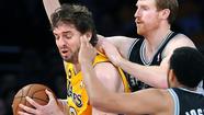 Lakers, down to backcourt of last resort, are crushed by Spurs
