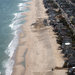 An aerial view of beachfront homes in Mantoloking, N.J.