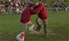 Skin-kicking championships highlight of the Cotswold Olympicks - video