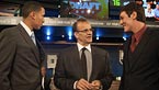 MLB Executive Vice President Joe Torre (center) with the No. 1 pick in the 2012 draft, Carlos Correa (left) of the Houston Astros, and first-round pick Clint Coulter of the Milwaukee Brewers