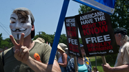 Protesters rally to support Wikileaker Bradley Manning