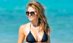 Maria Menounos Shows Off Toned Beach Body in Tiny Black Bikini During Greece Getaway