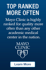 Top ranked more often. Mayo Clinic is top ranked for quality more often than any other hospital in the nation.