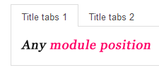 Tabs modules positions free module for Joomla
