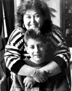 Ryan White (1971-1990), with his mother