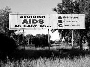 Roadside ABC sign in Botswana