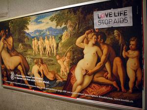 HIV prevention billboard in Switzerland