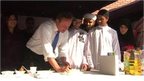 David Cameron chops onions at a mosque
