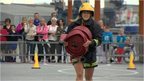 Fire fighter taking part in the contest