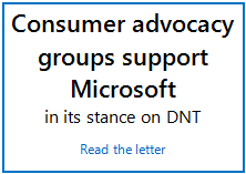 Image: Consumer advocacy groups support Microsoft's stance on Do-Not-Track