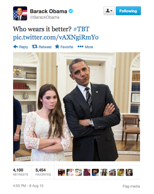 Just Like Us!
Even the prez has some fun with Who Wore it Best!