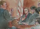 Sketch of victim testifying at Richmond High gang rape trial