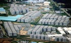 Tanks of contaminated water at the Fukushima Daiichi plant, in Japan.