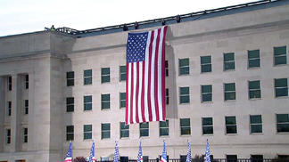 9/11 Flag Unfurled at Pentagon